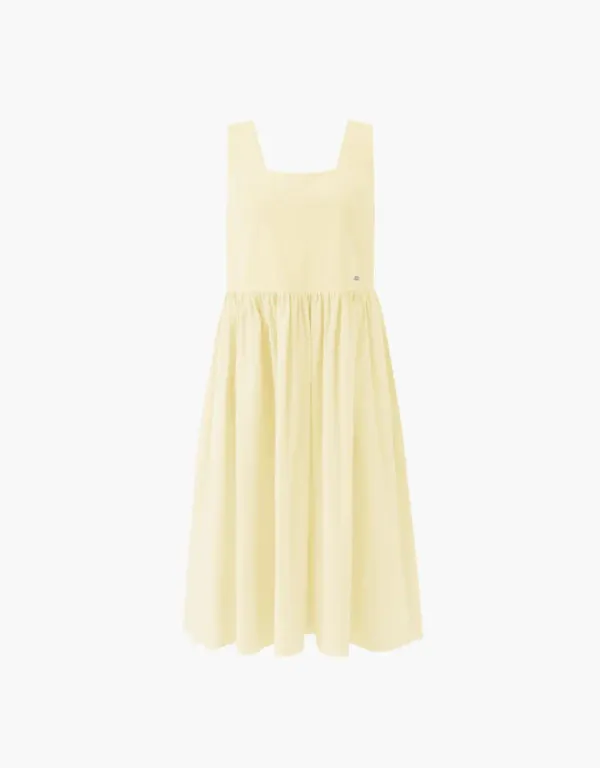 wide strap dress - light yellow