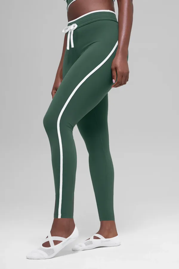 Airbrush High-Waist Race Pace 7/8 Legging - Clover Green/White