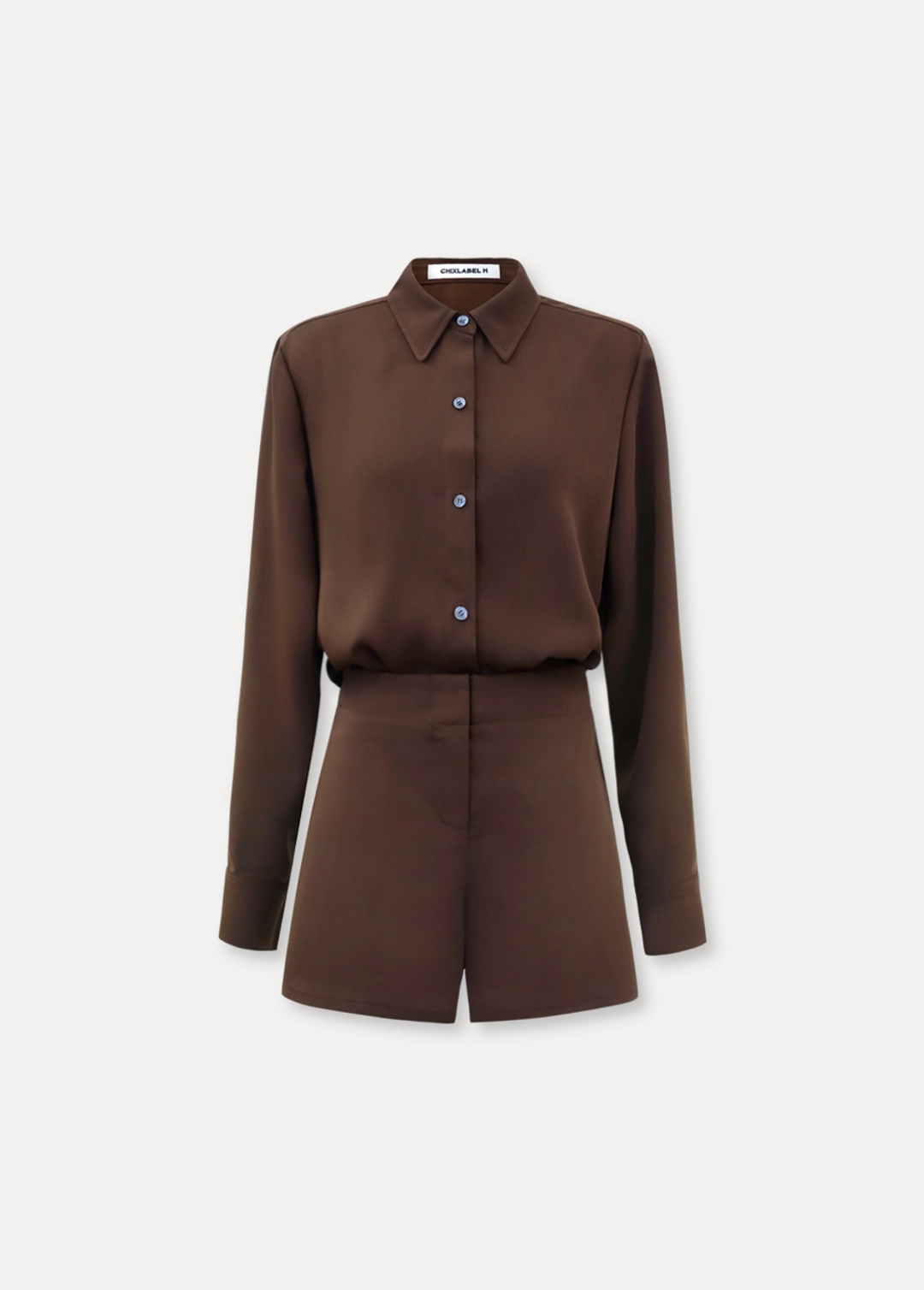 칙스라벨 CHIXLABEL H 카일리 실키 점프수트 - Choco Brown 상품 이미지 3