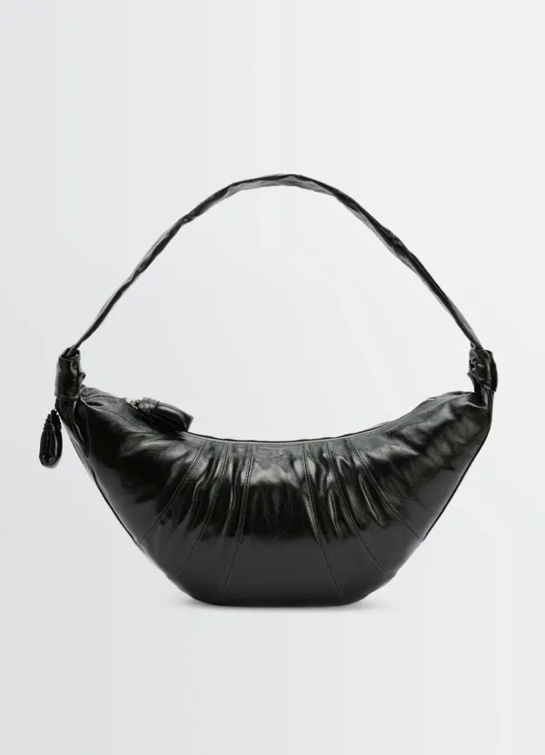 LARGE CROISSANT BAG IN COATED COTTON