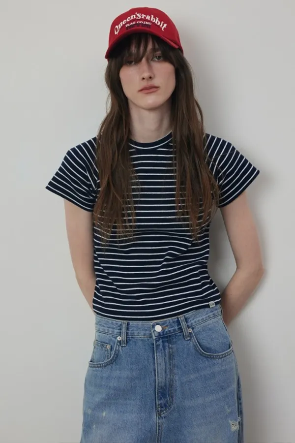 QSRB Stripe Raglan Span Short Sleeve T-shirt
