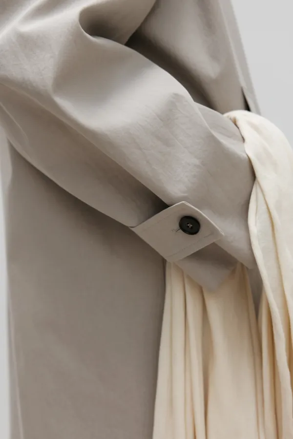 Classic Single Trench Coat (Beige)