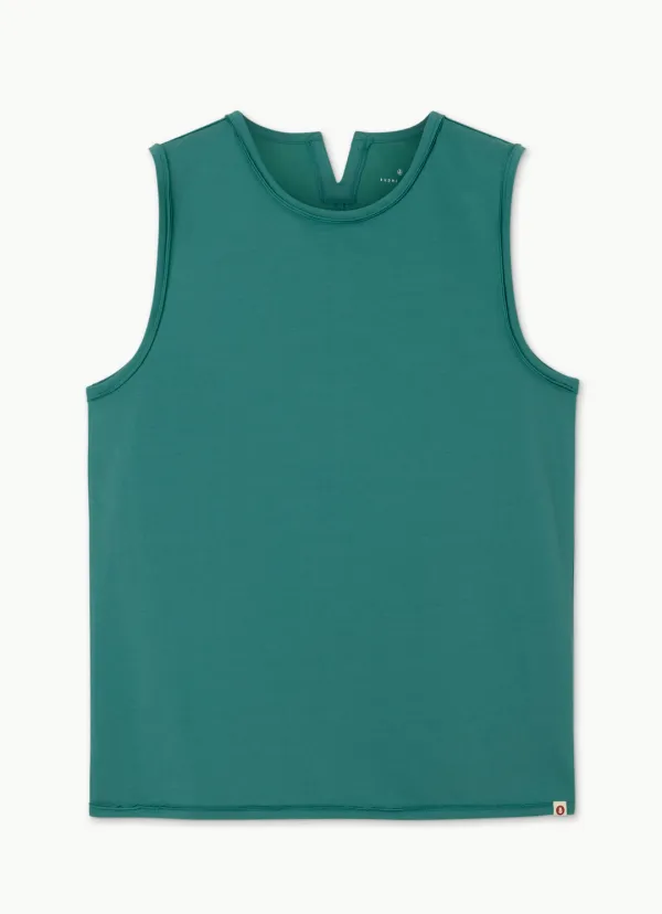 V slit sleeveless (Unisex)_Deep Jungle