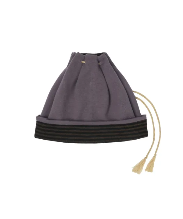 REVERSIBLE DRAWSTRING BEANIE PURPLE