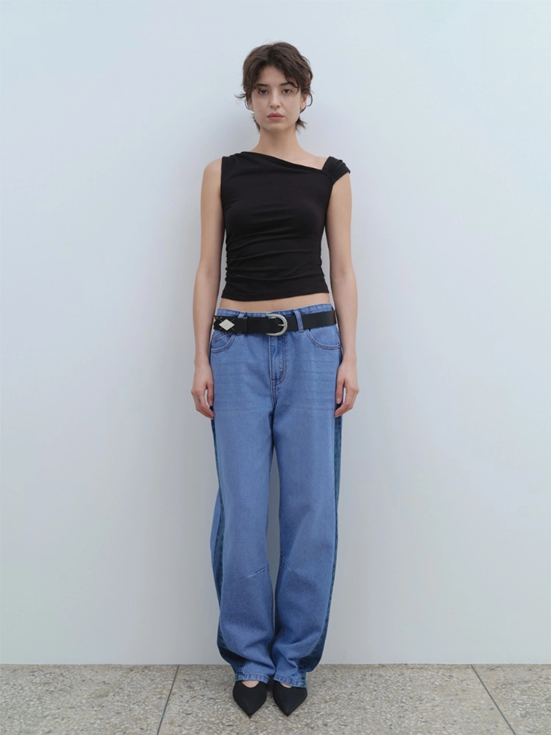밀로 우먼 Washed Relaxed Balloon Jeans [Blue] 상품 이미지 1
