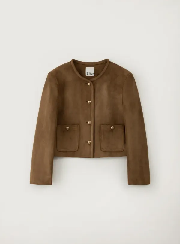 세인트 라운드 스웨이드 자켓_Brown