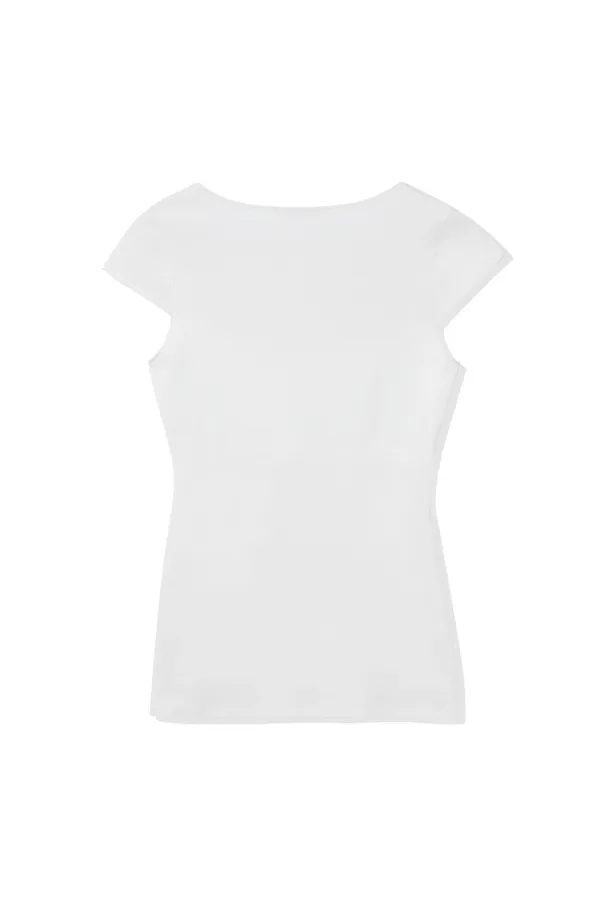 ANNE JERSEY TOP by JAPANESE FABRIC [WHITE]