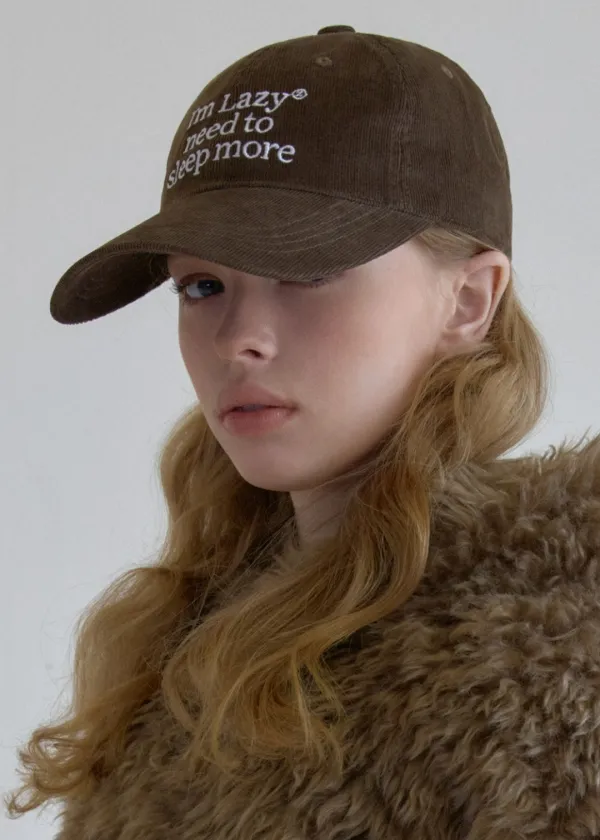 Sleep More Corduroy Ball Cap (6color)