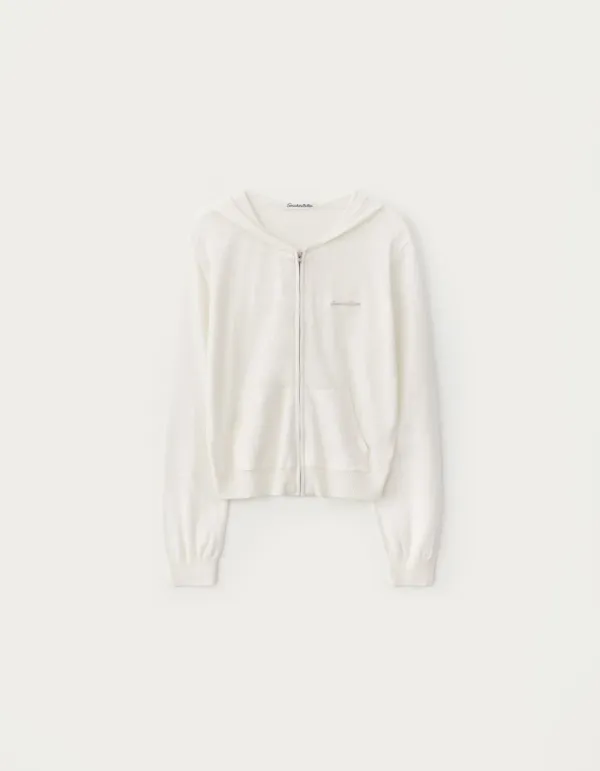 7.30 출고 Mate Knit Zip-Up Hoodie - Ivory