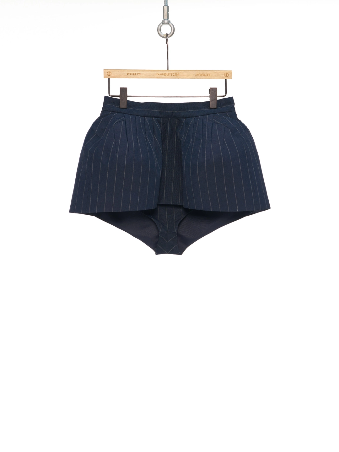 푸쉬버튼 SS26 NAVY STRIPE VOLUME MICRO SKORTS 상품 이미지 1