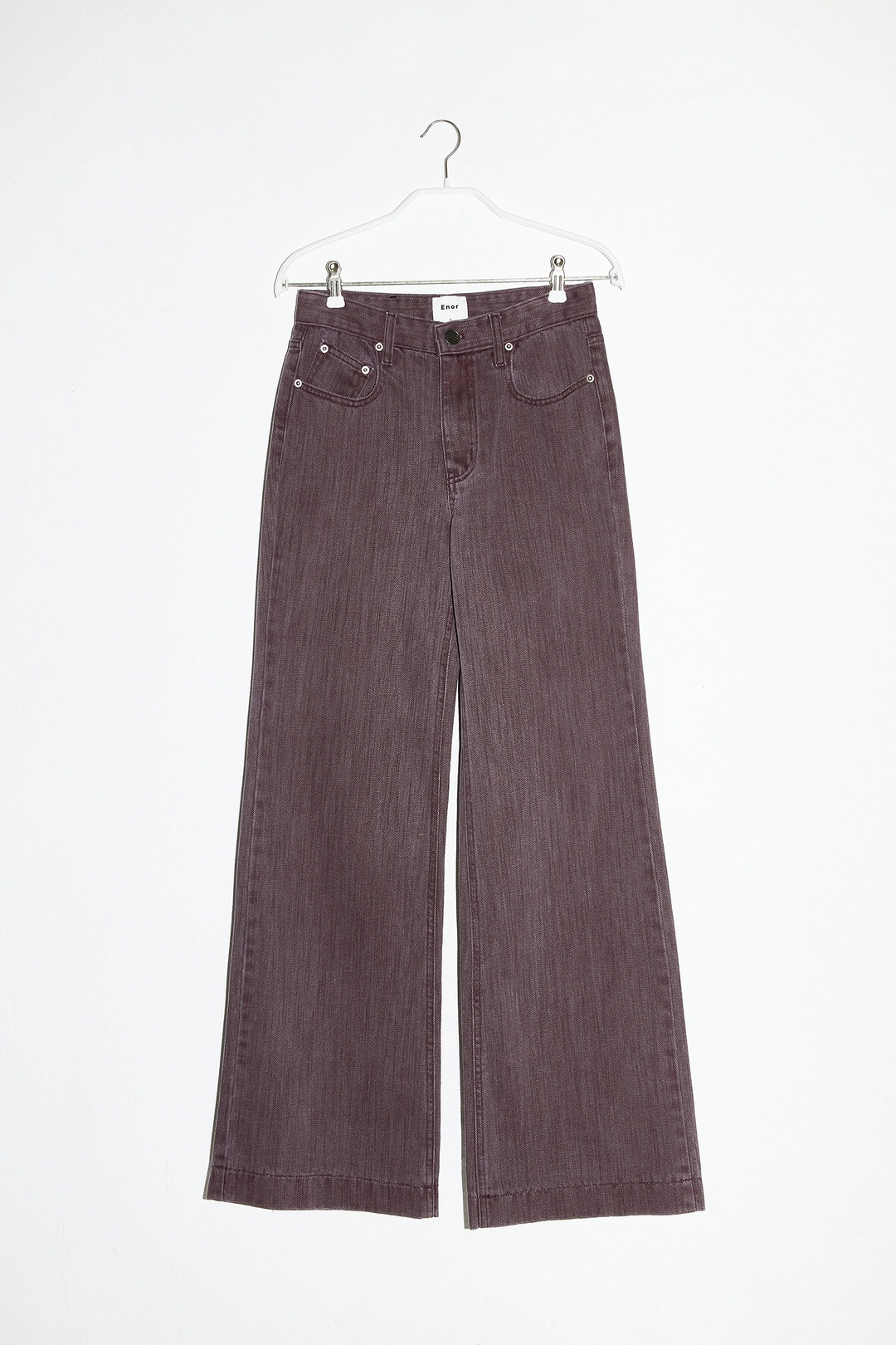엔오르 SEMI WIDE HIGH-RISE DENIM PANTS - MAGENTA 상품 이미지 1