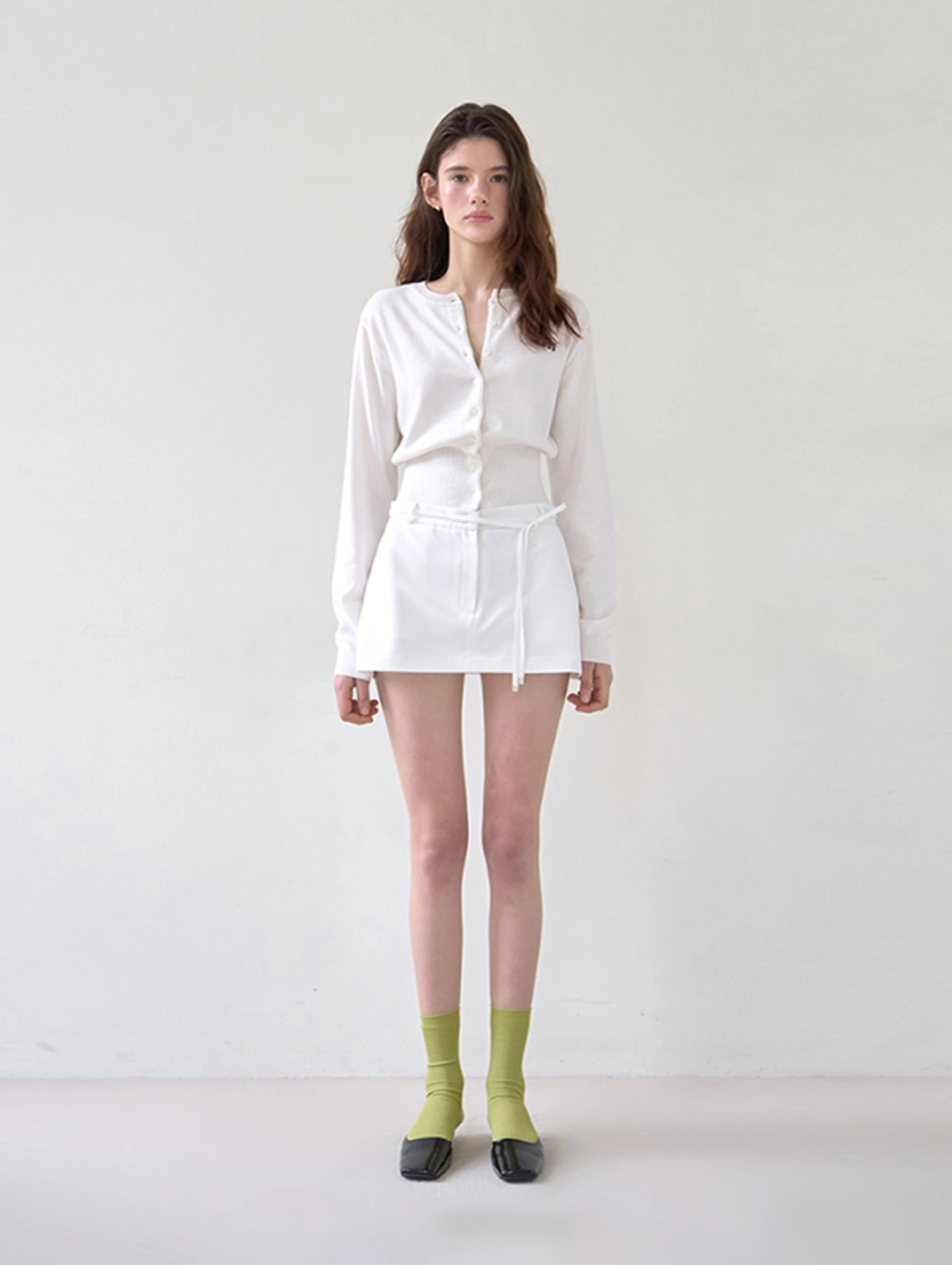 오디에스 [43rd 예약주문] Mona Mini Skirt Pants (White) 상품 이미지 2