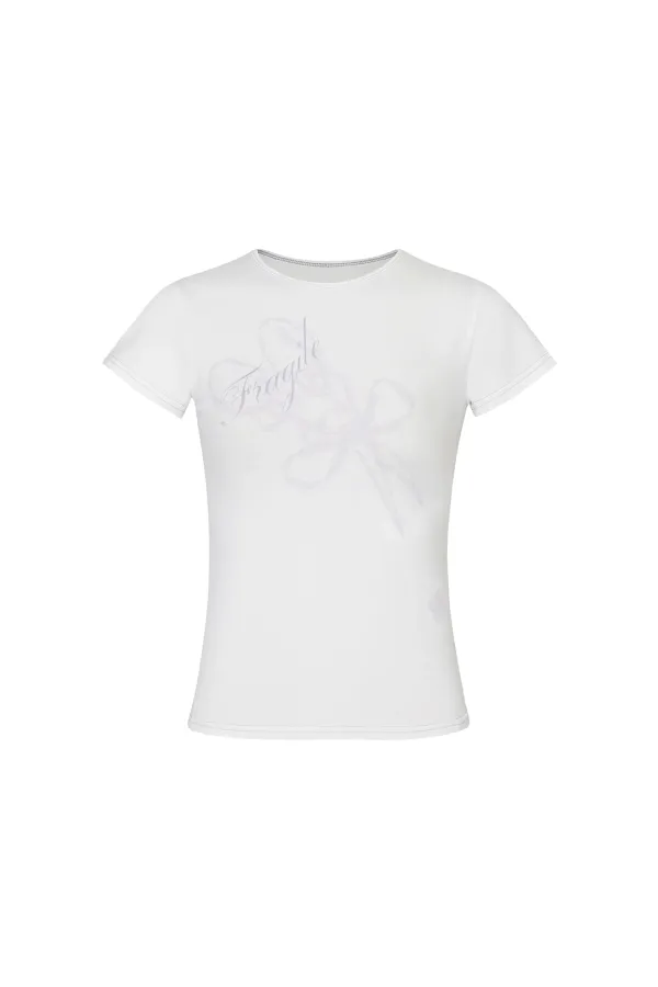 FRAGILE GRAPHIC TEE white