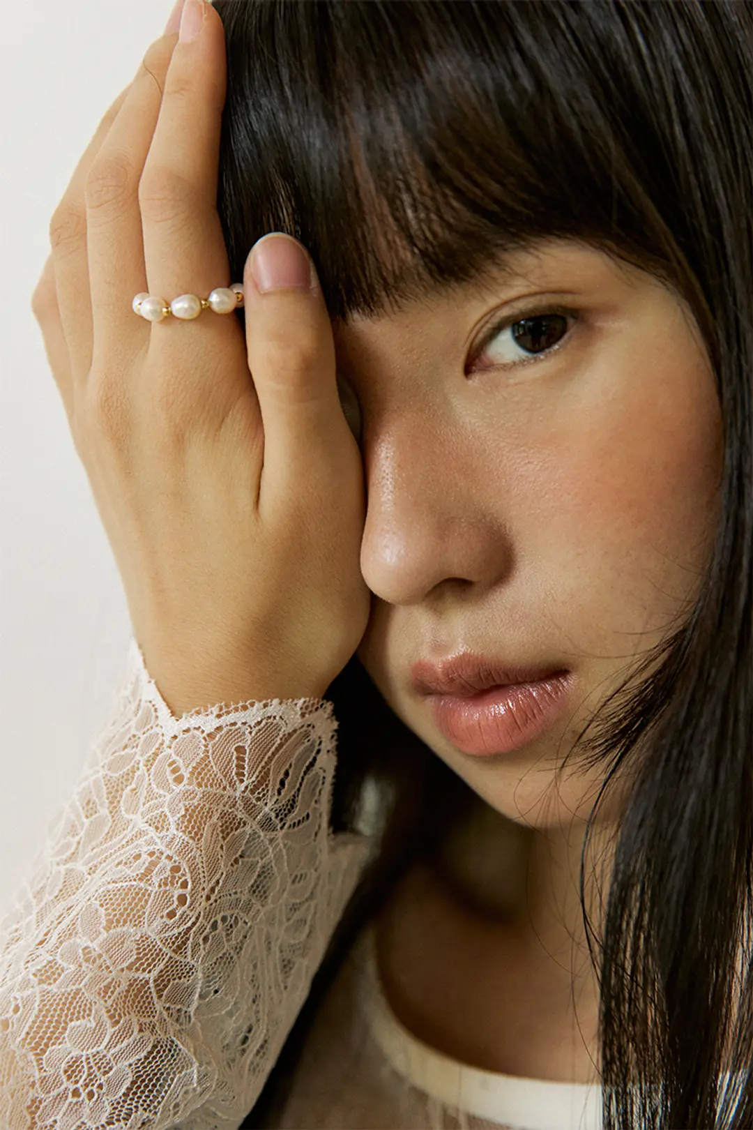 루시르주 Gold ball pearl Ring 상품 이미지 1