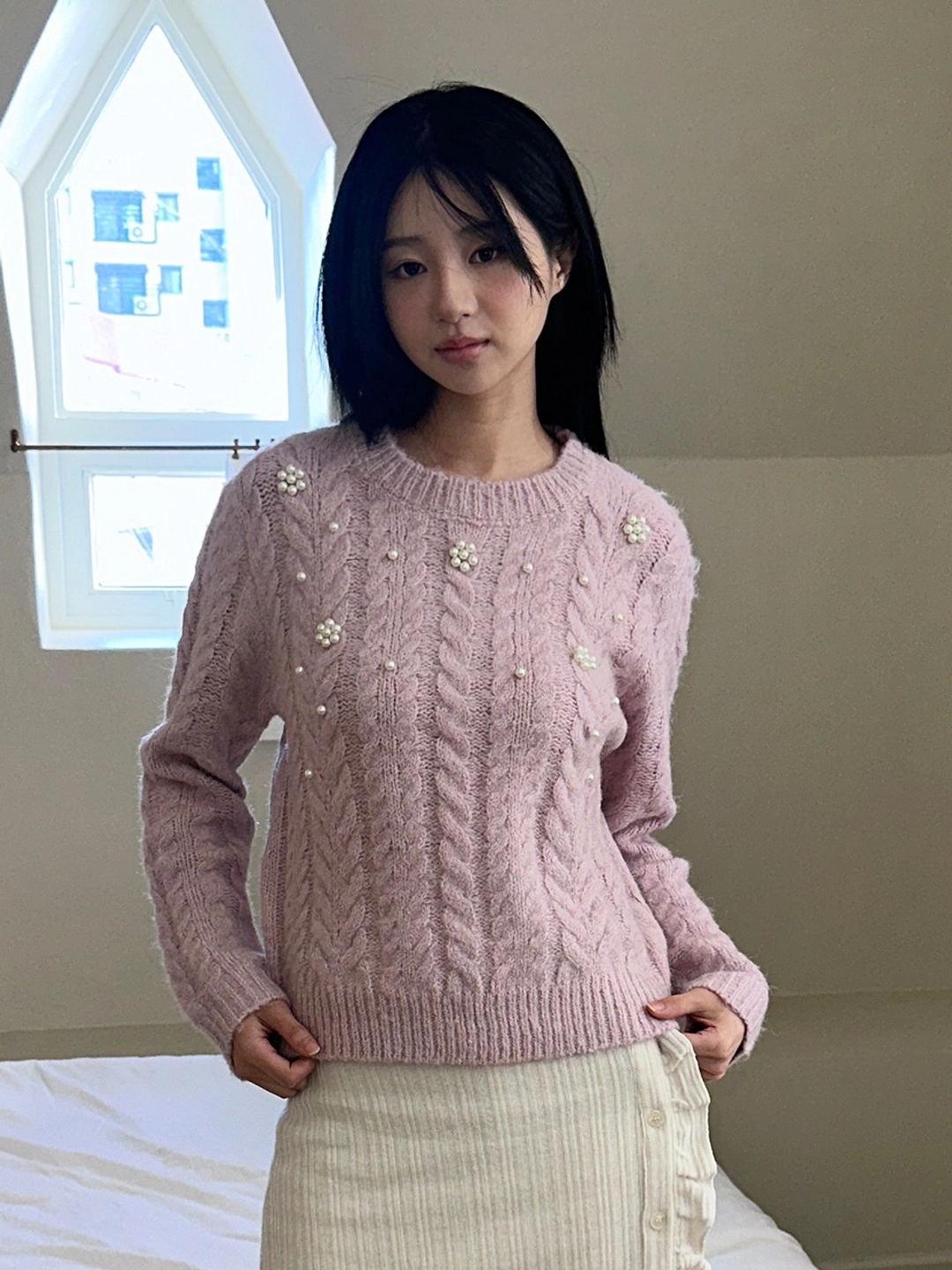 마가린핑거스 PEARL POINT PULLOVER (PINK) 상품 이미지 2