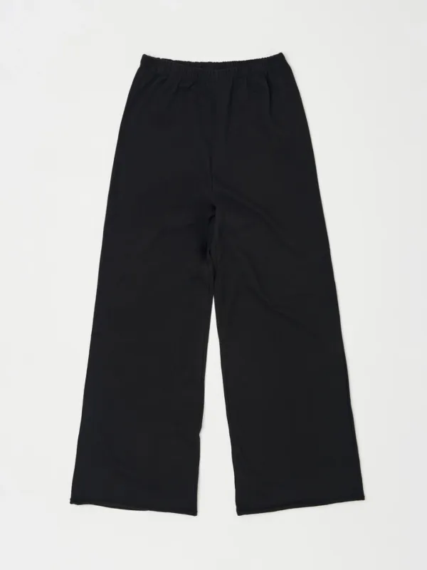 RELAXED WIDE-LEG SWEATPANTS IN BLACK