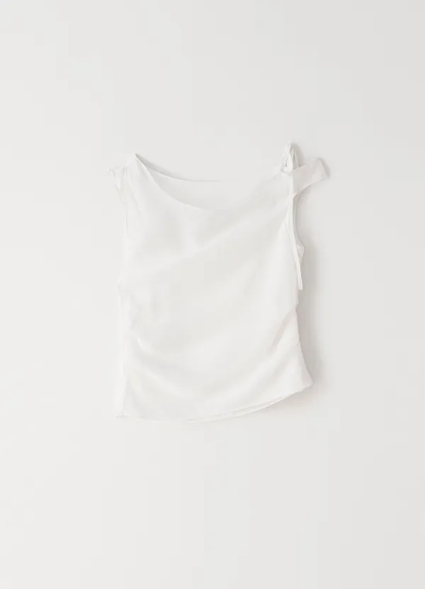 Herry Drape Blouse(White)