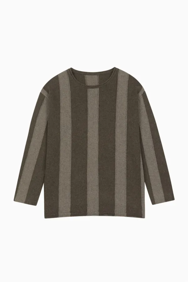 VINTAGE STRIPE KNIT, BEIGE