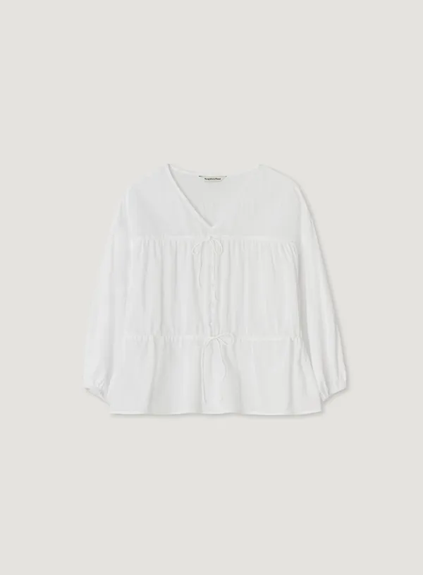CLICHE STRING BLOUSE_WHITE