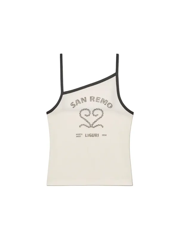 Sanremo Tank Top Cream Charcoal