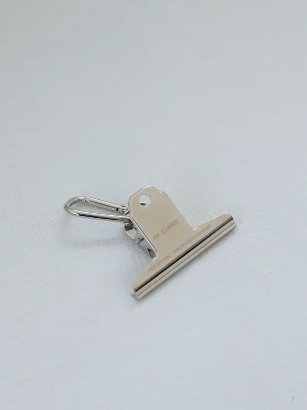 PAPER CLIP KEY RING_SILVER