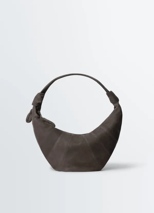 FORTUNE CROISSANT BAG IN ALPACA NUBUCK