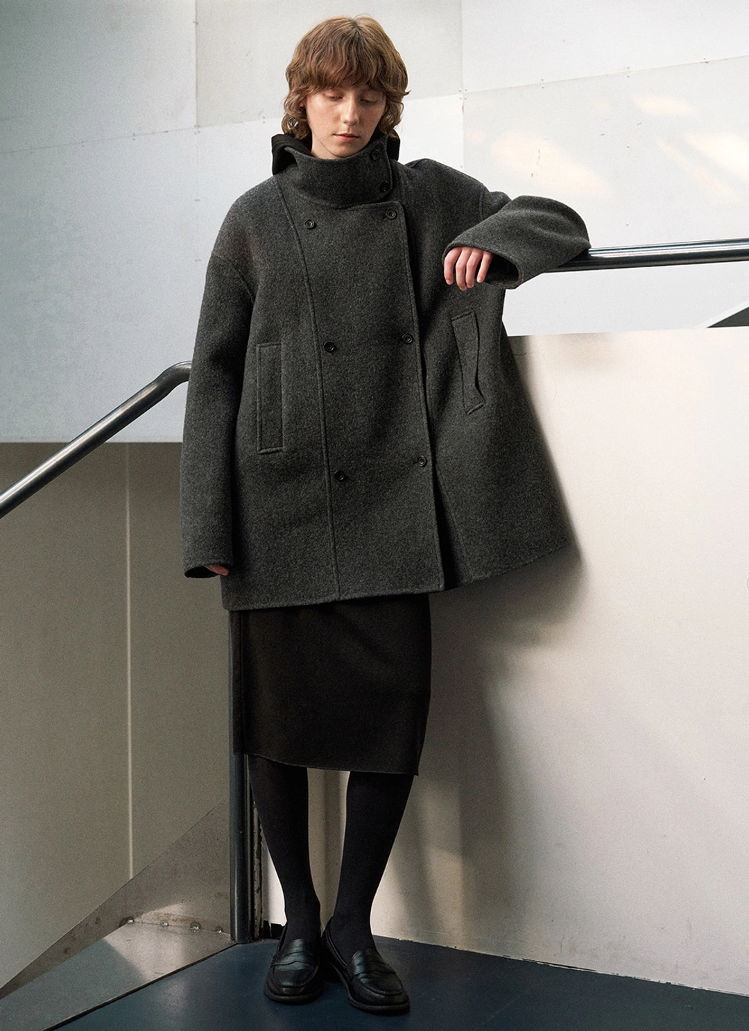 르닐 Alfredo Handmade Coat (Charcoal) 상품 이미지 3