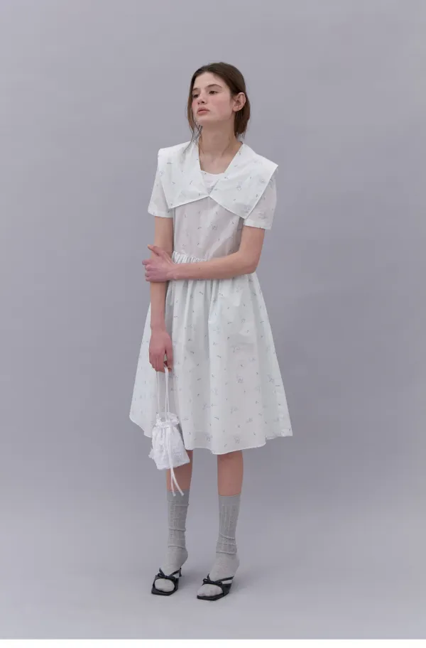 Lambie Cotton Dress (White)