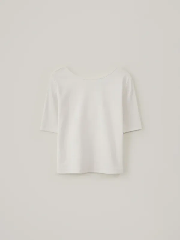 [5.27 예약 배송] Scoop Half Top - Ivory