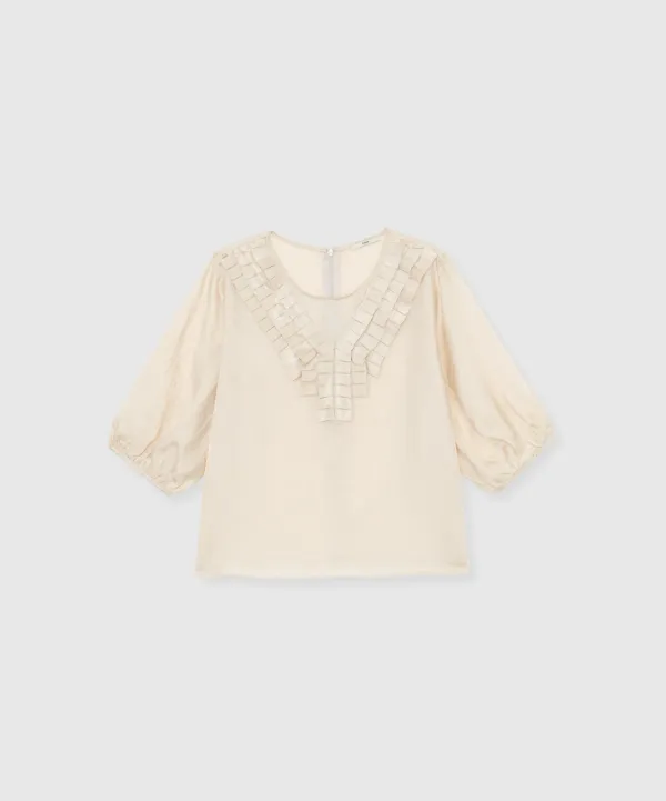 Shimmer blouse (Beige)
