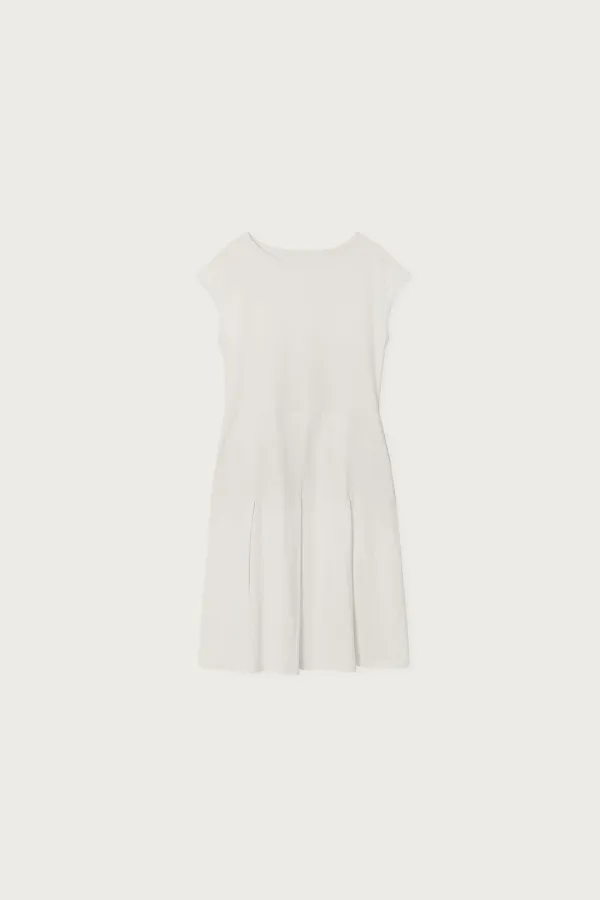 PINTUCK DRESS DOVE