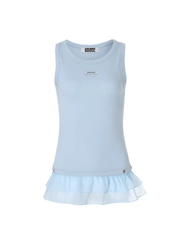 [Release 07/27] FRILL SNAP SLEEVELESS_SKY