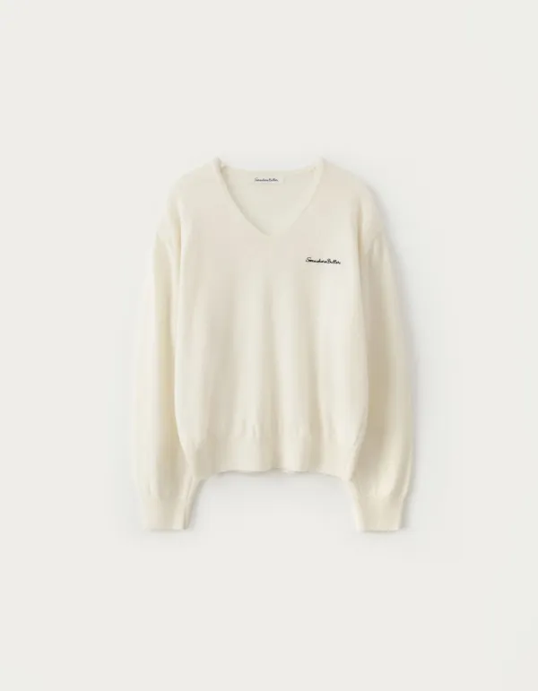 Roe V-Neck Knit - Ivory