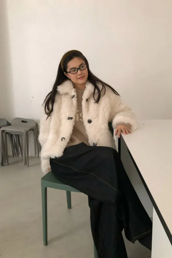 (리퍼브) Bunny Fake Fur Jacket / White