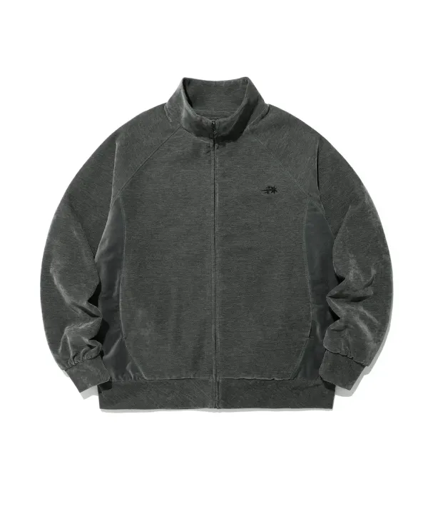 velour track jacket[grey]