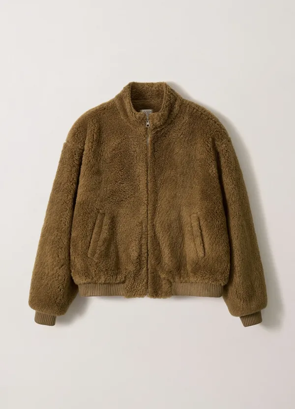 Wool Fog Fur Jacket (Camel)