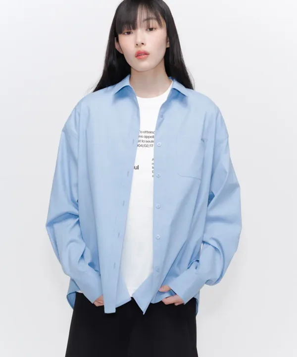 Classic over shirt SKY BLUE