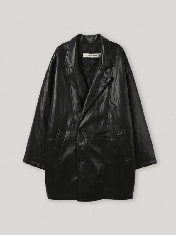Black Concierge Leather Coat (3rd)