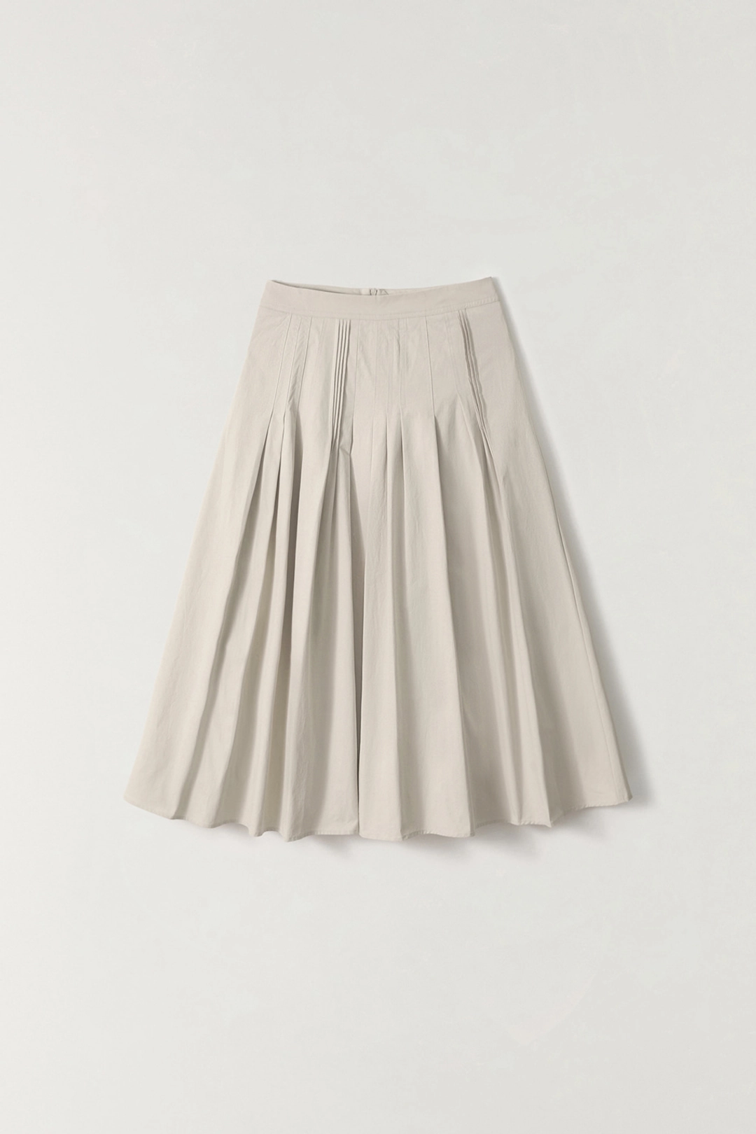 더라우스트 핀턱 플리츠 스커트 LIGHT BEIGE 상품 이미지 3