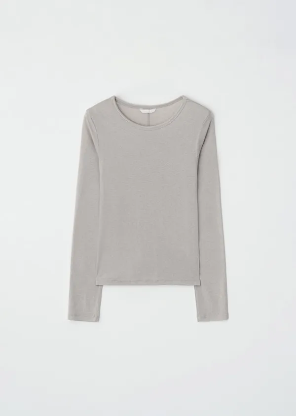 soft wool tencel tee-beige