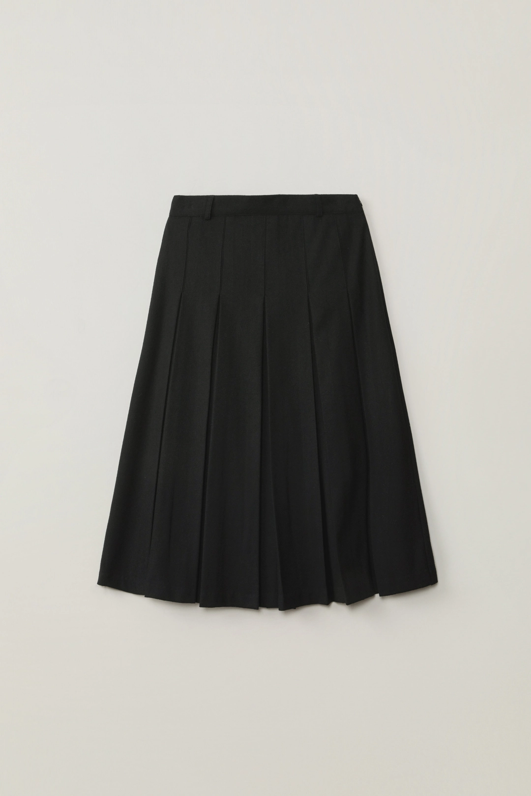 세이지먼트 ALANA WOOL PLEATS LONG SKIRT_BLACK 상품 이미지 1