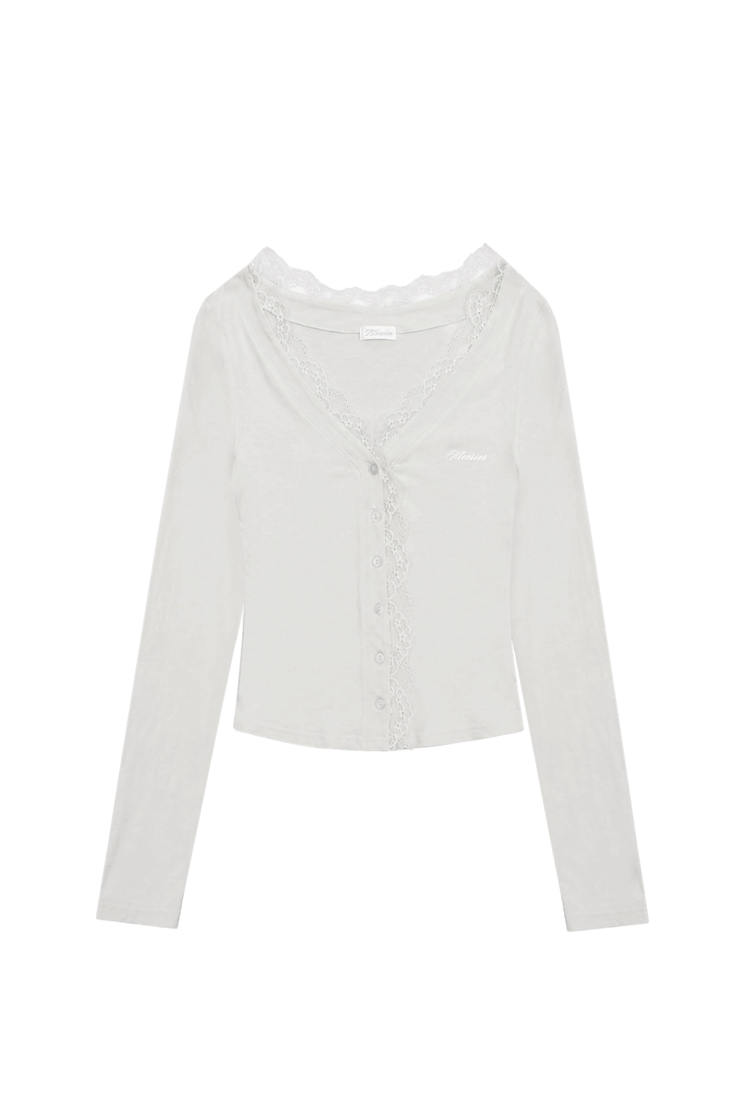 클리시어 Cream donuts sheer cardigan, Mint Gray 상품 이미지 1