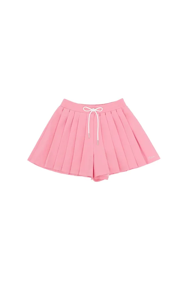 Piv\'vee Drawstring Pleated Shorts (bubble pink)