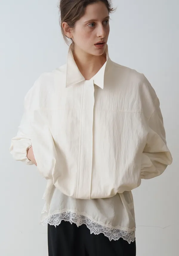 VOLUME SLEEVE BLOUSON JUMPER_ECRU_OF1C2XJK01ECU