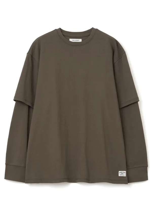 Double Sleeve T-Shirt [Brown]