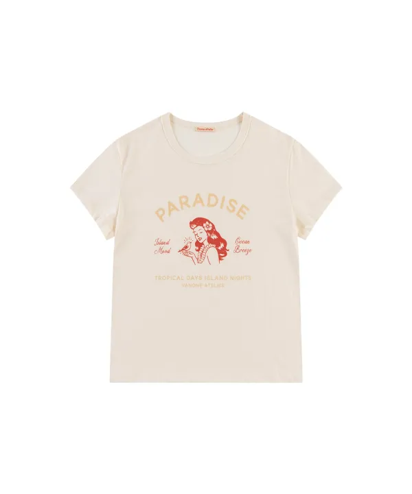 A3616 Paradise 티셔츠_Cream