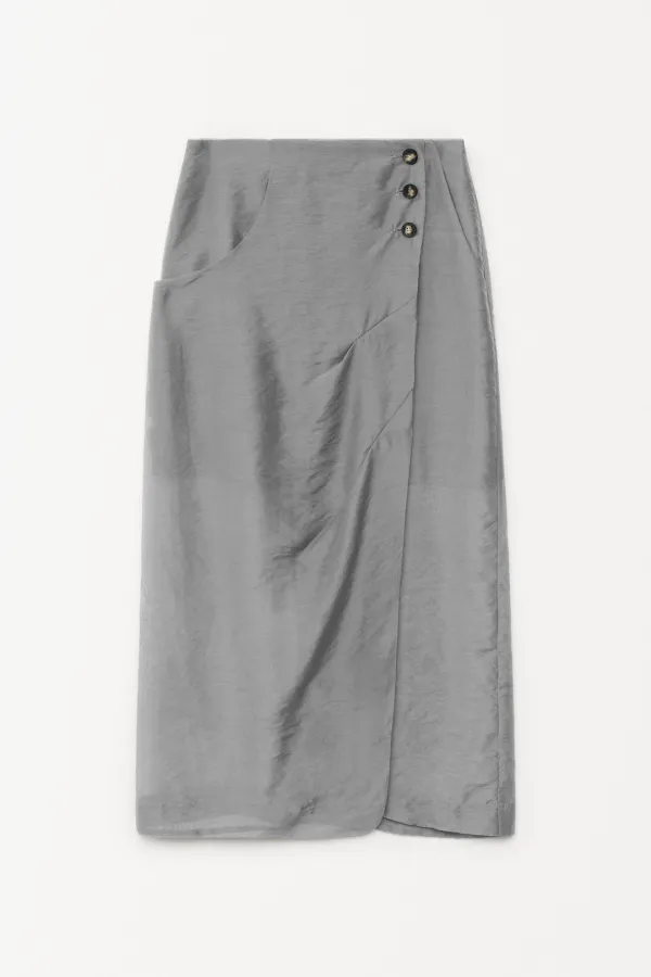 Wish Airy Maxi Skirt gray