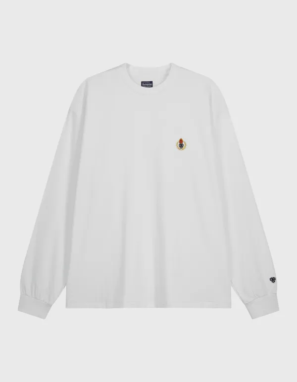CREST 20S COMPACT YARN LONG SLEEVE / White