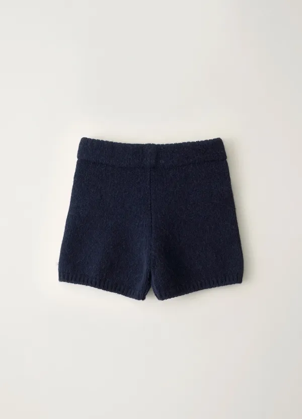 Knitted short pants (Navy)