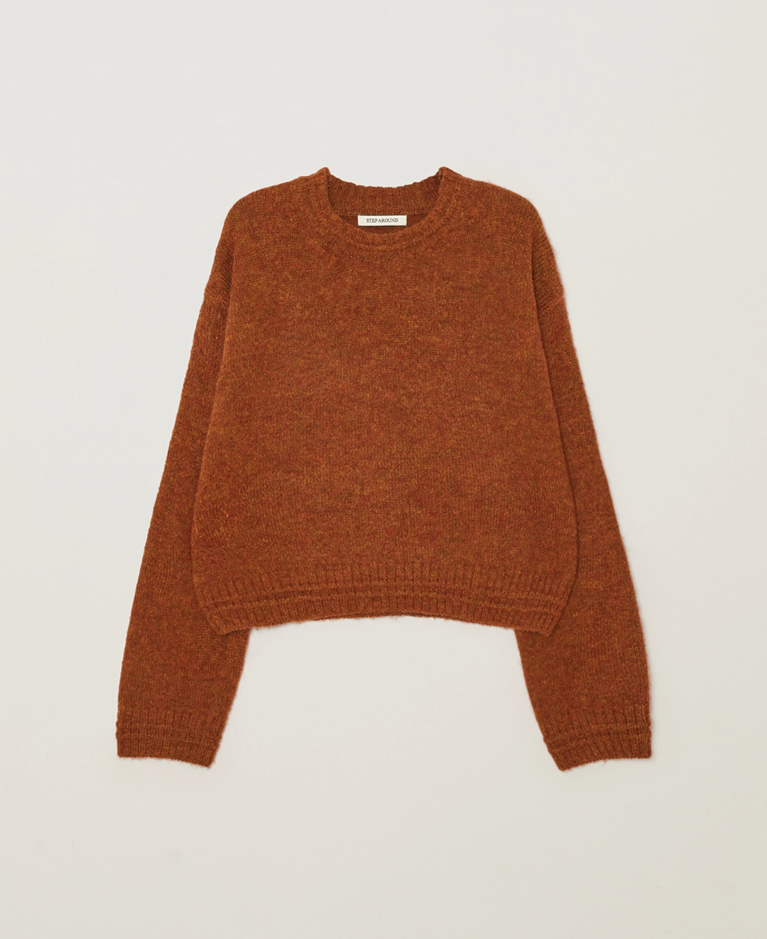 스텝어라운드 Baby alpaca rib line drop knit_BROWN 상품 이미지 1